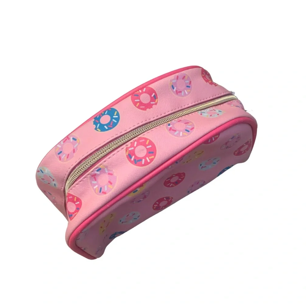 2/$30 NWT Dabney Lee Pink Colorful Donut Makeup Travel Bag Case Dopamine Fun